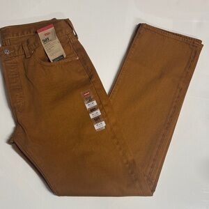 Levis 501 Jeans Mens 32 32 Brown Button Fly